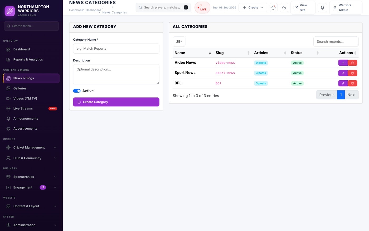 The list screen — everything you already have