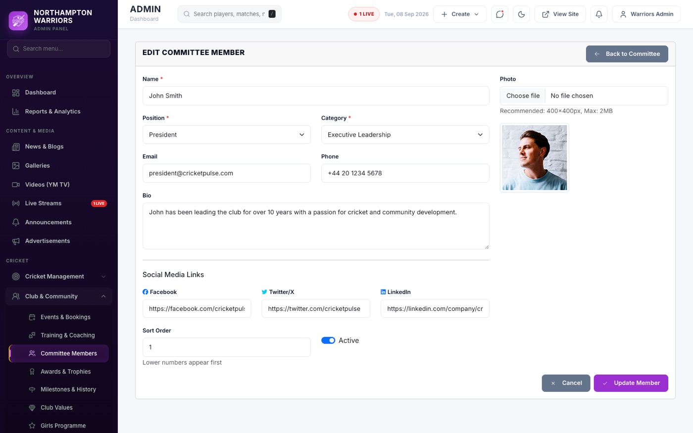 The Edit form