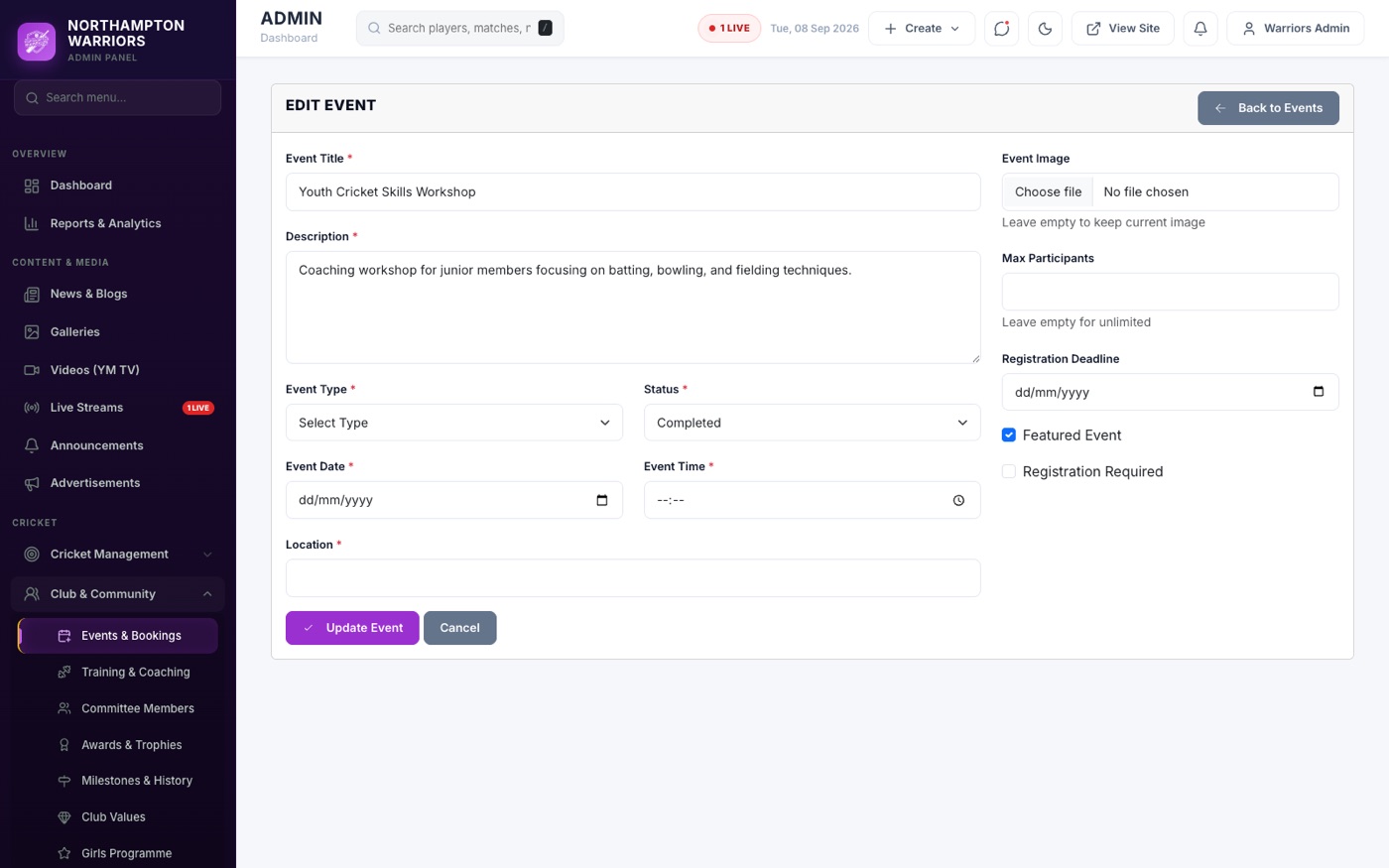 The Edit form