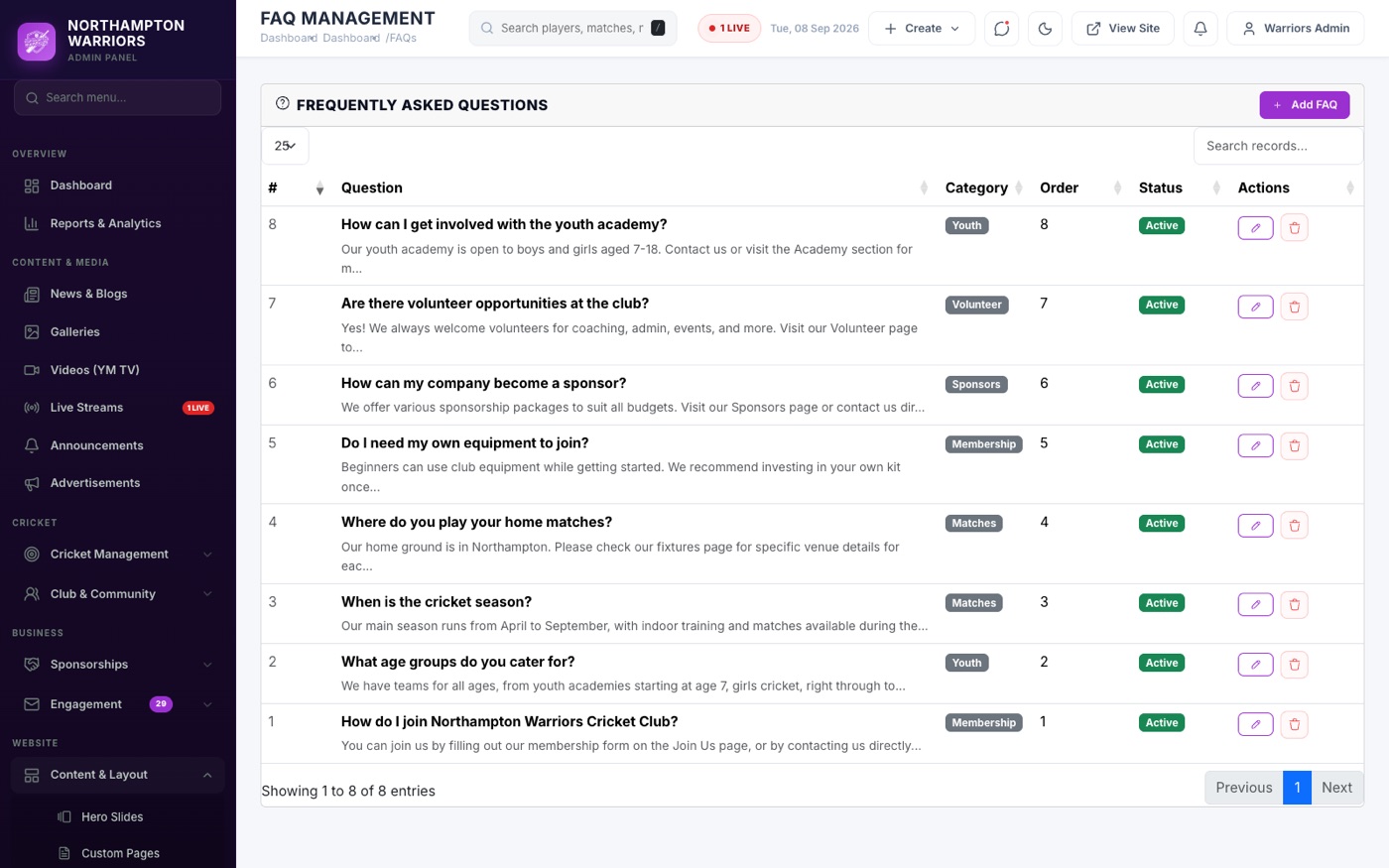 The list screen — everything you already have