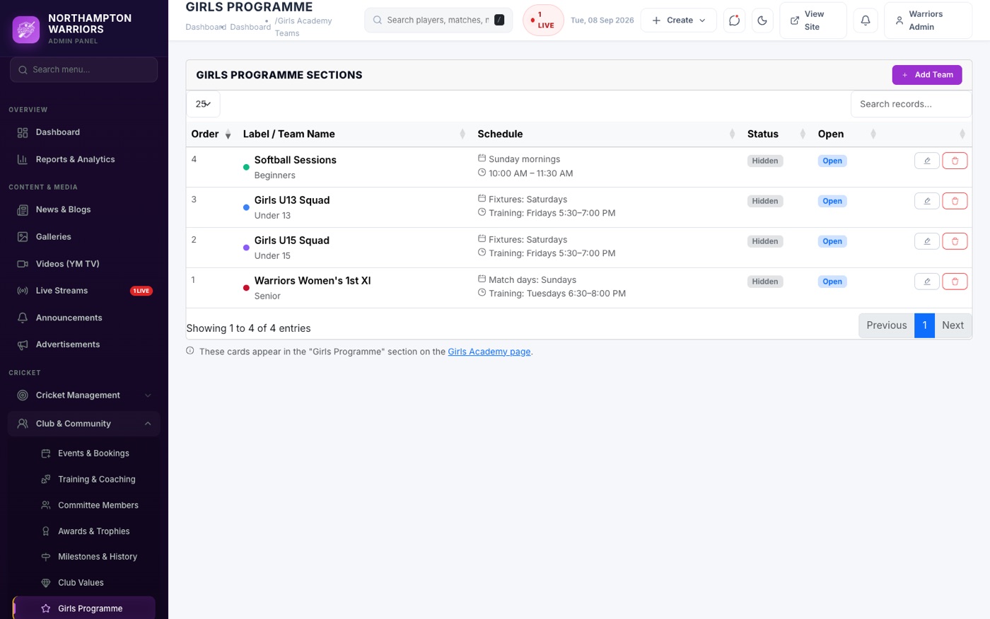 The list screen — everything you already have