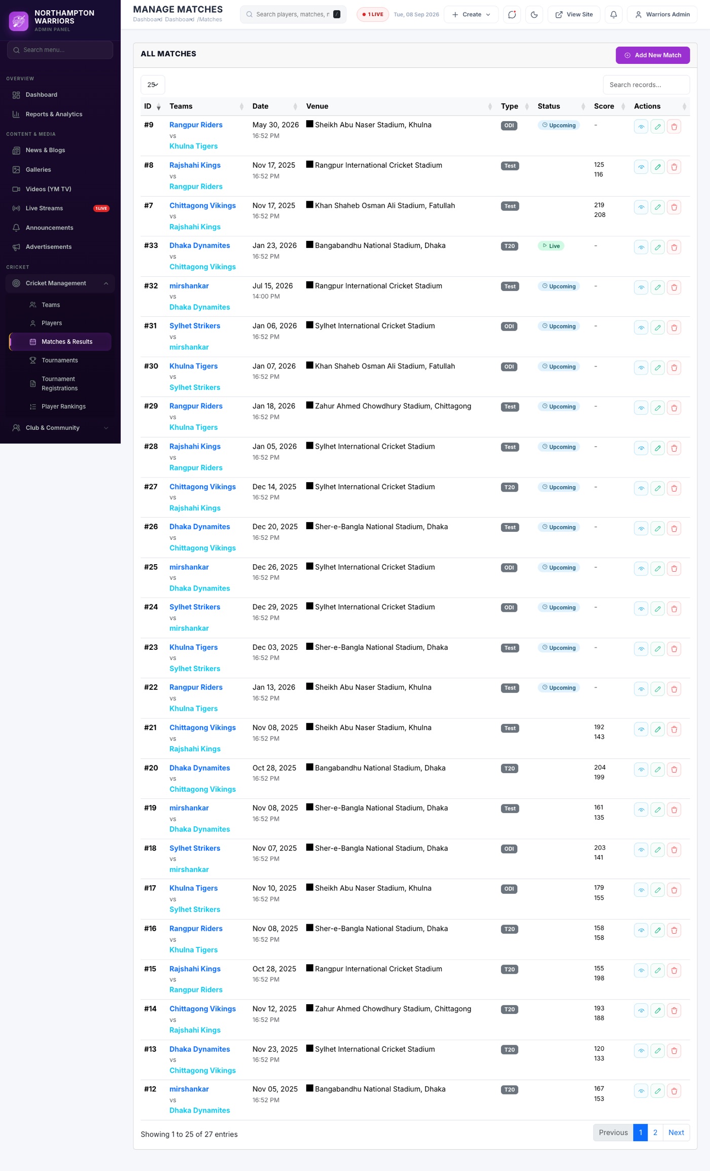 The list screen — everything you already have
