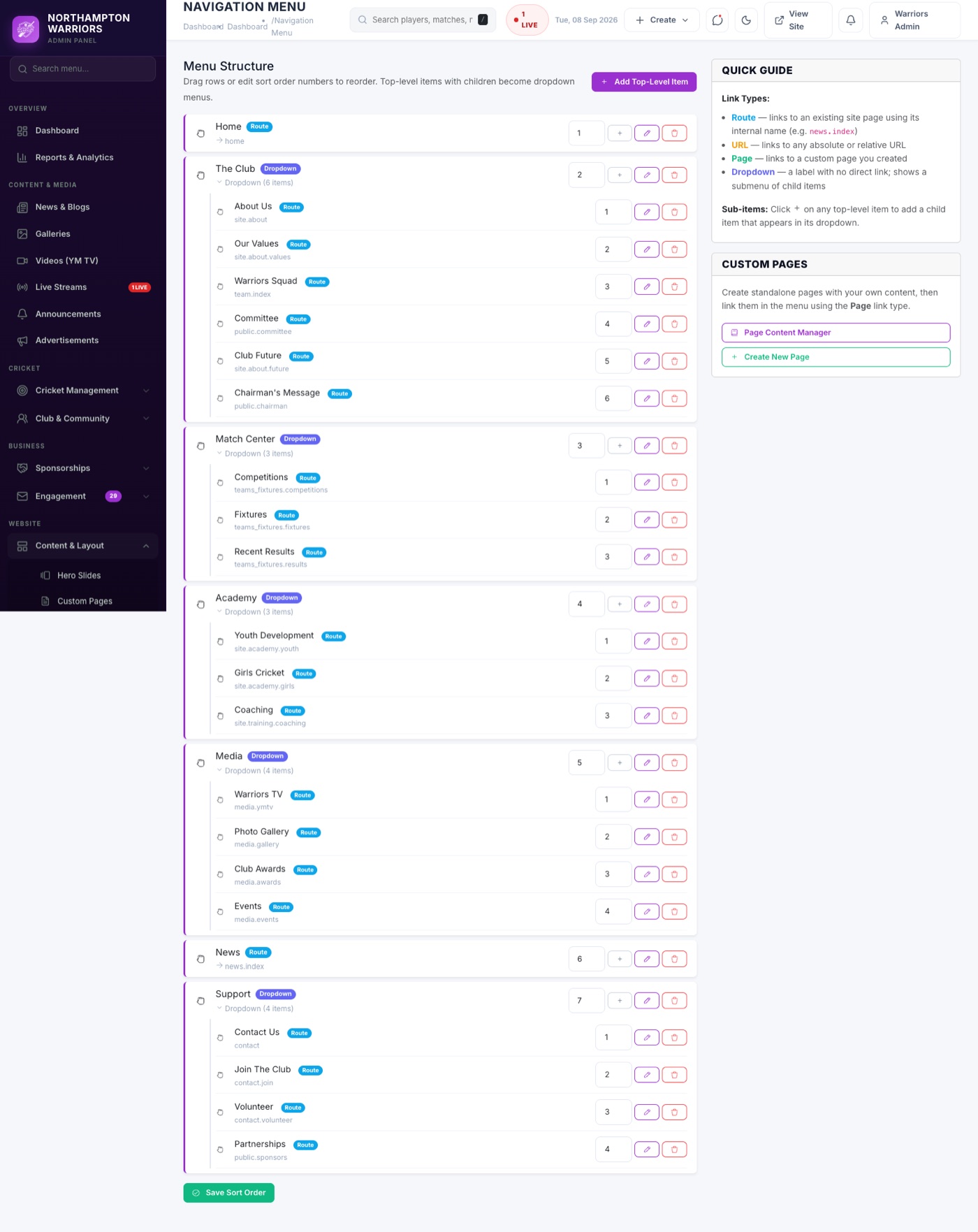 The list screen — everything you already have