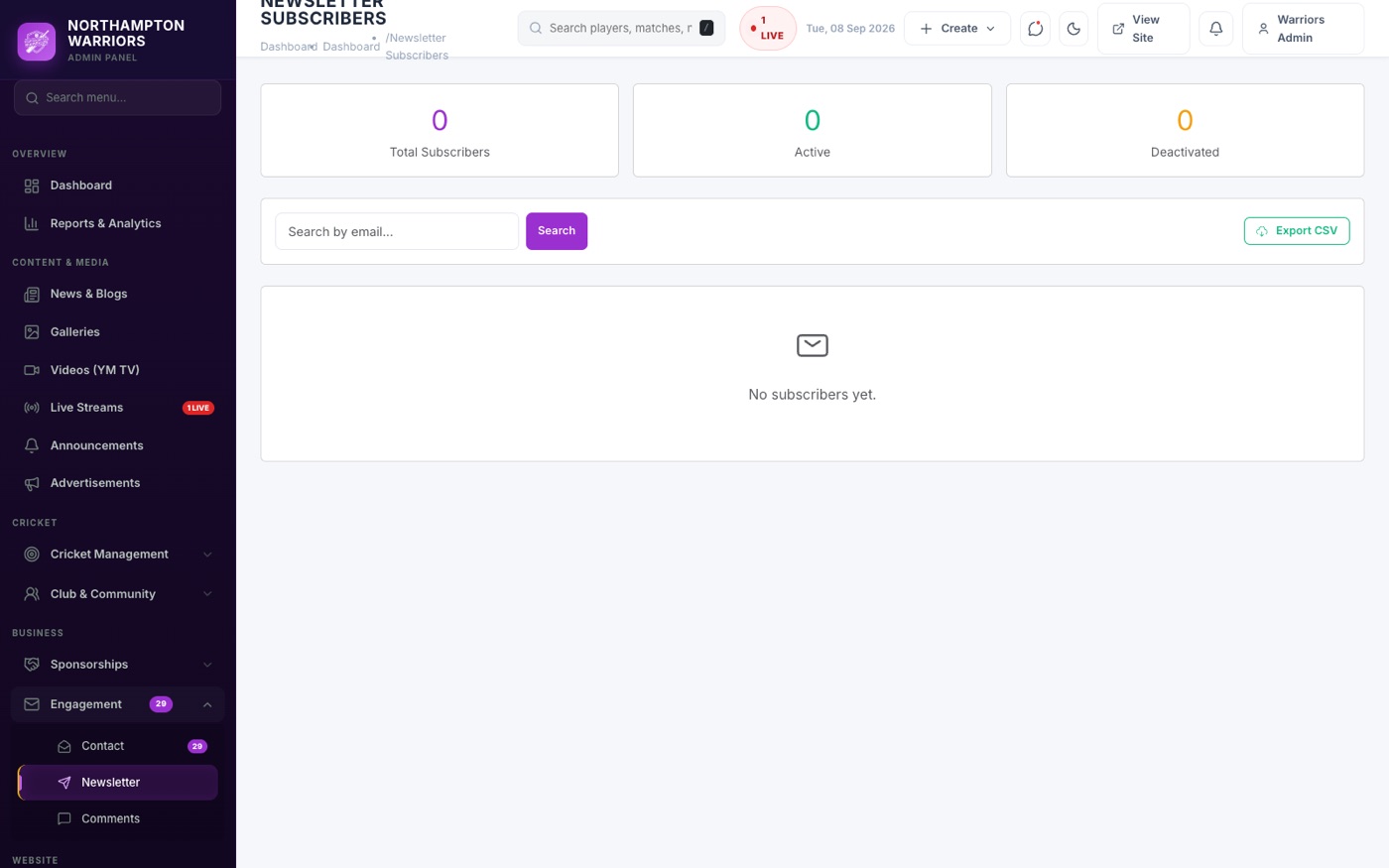 The list screen — everything you already have