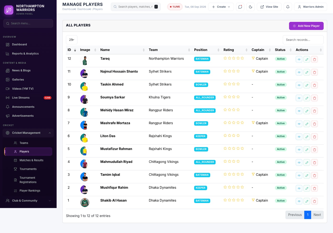 The list screen — everything you already have