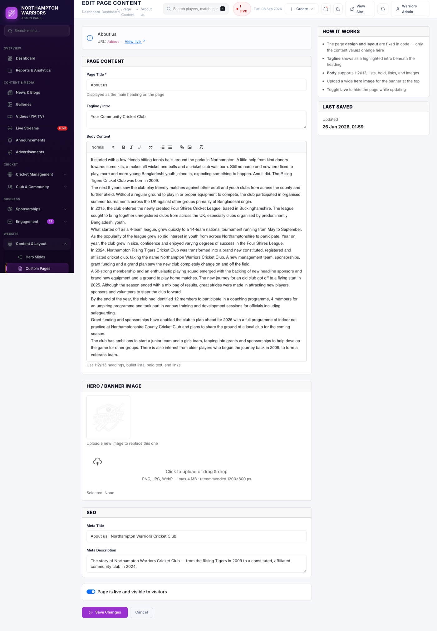 The Edit form