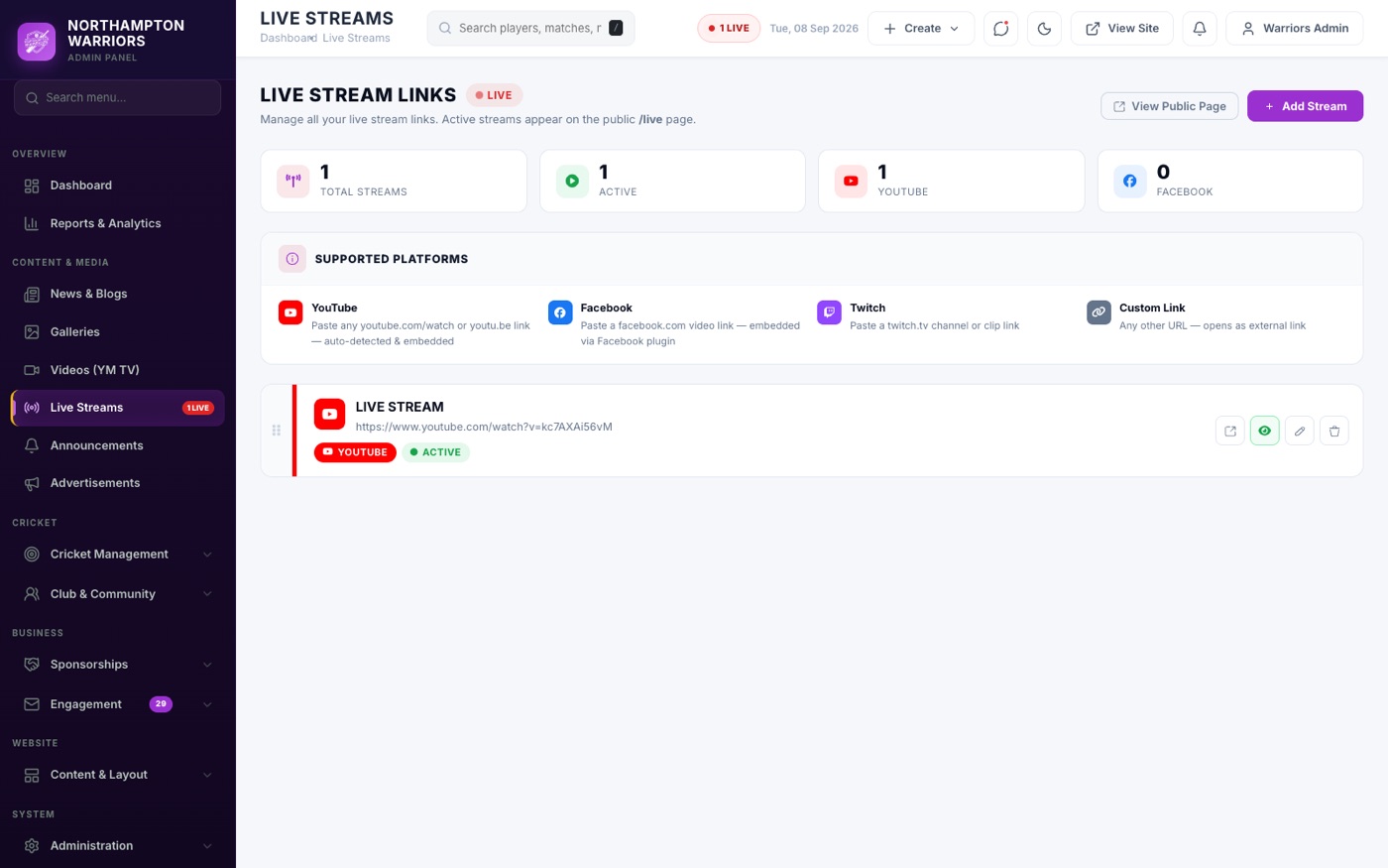 The list screen — everything you already have