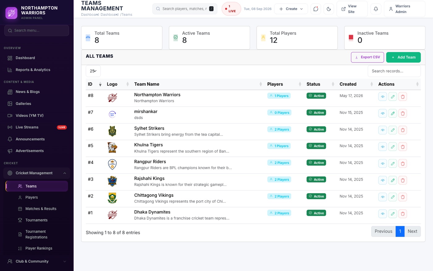 The list screen — everything you already have