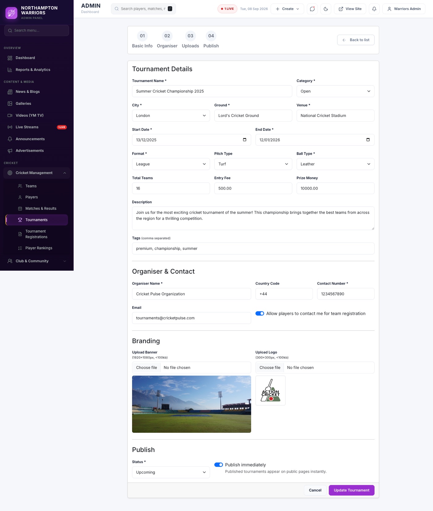 The Edit form