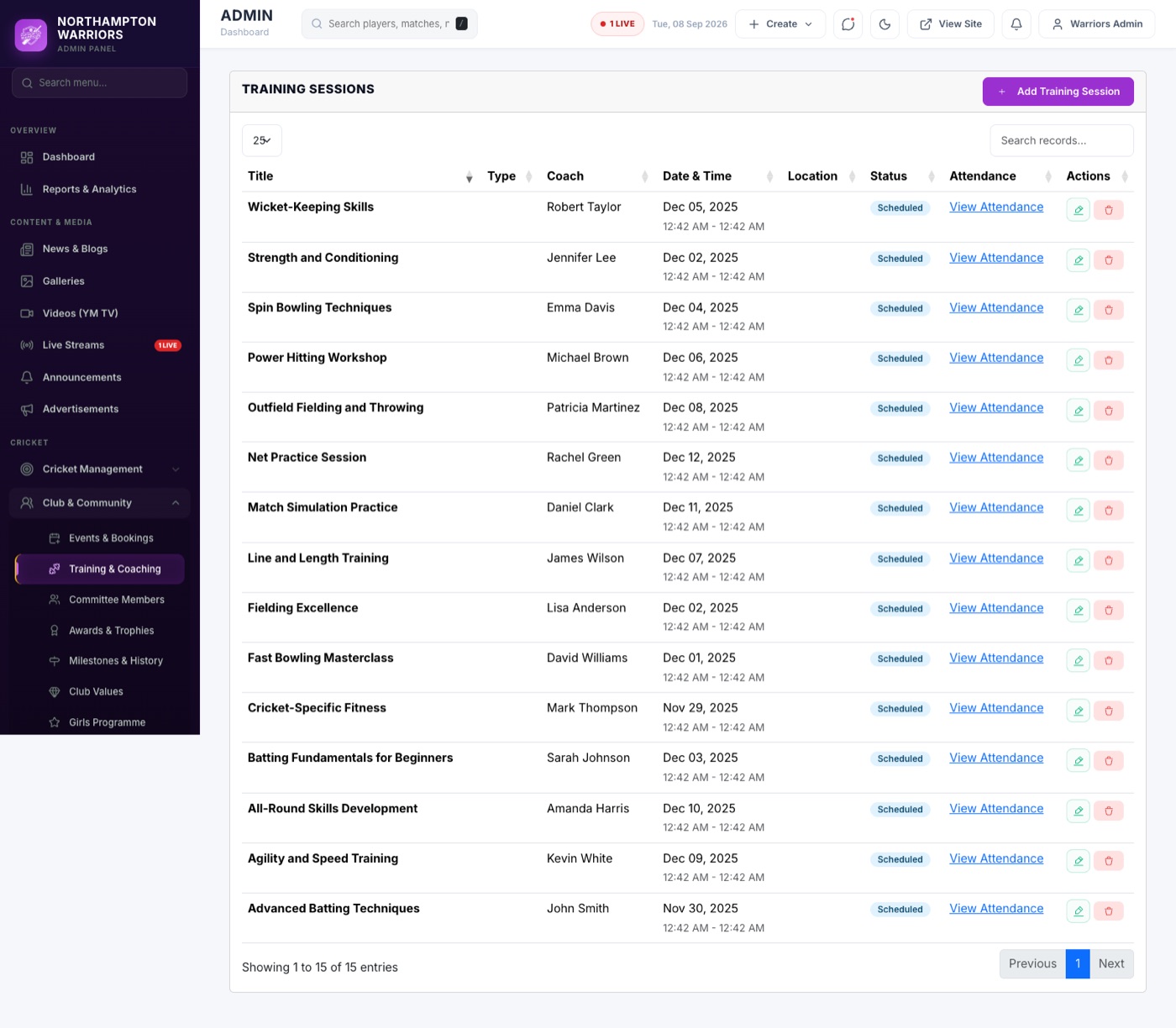 The list screen — everything you already have