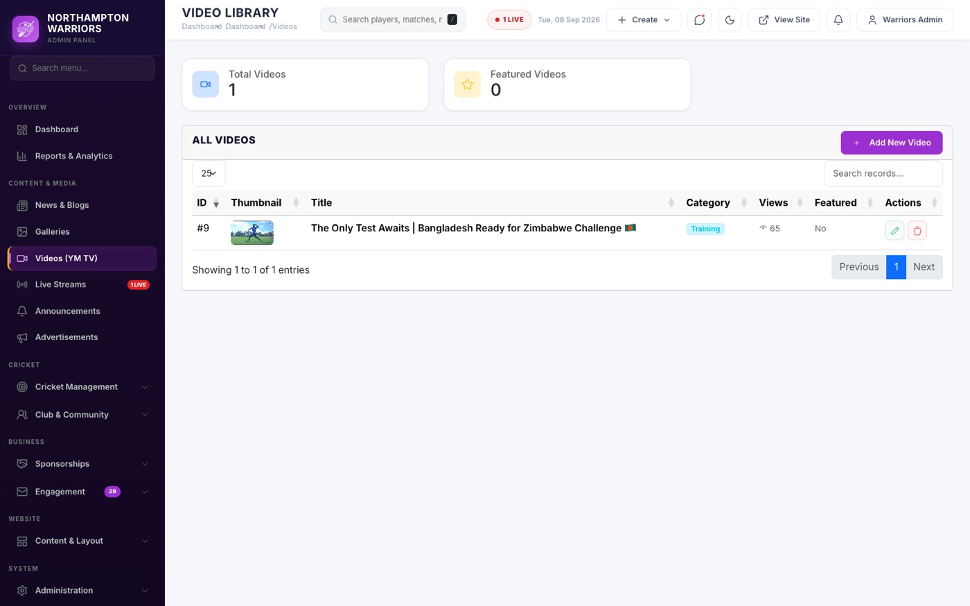 The list screen — everything you already have