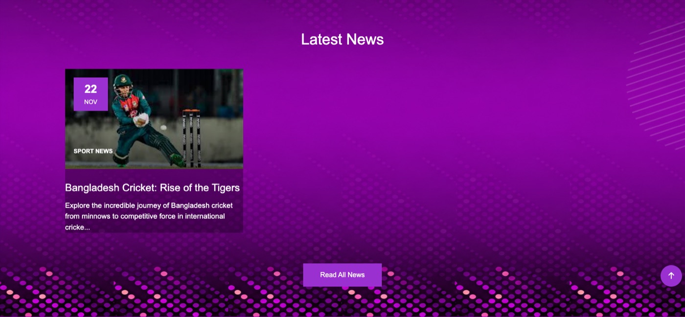 The Latest News band (shown here with an example post).