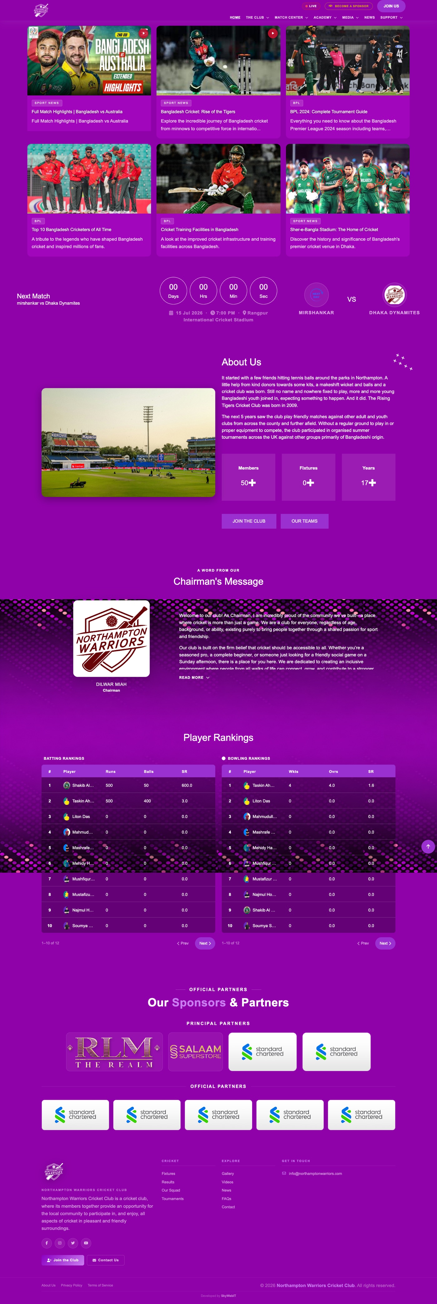 The full home page as visitors see it.